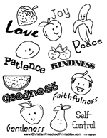 Fruit Of The Spirit Coloring Page For Preschoolers / 17 Free Sunday