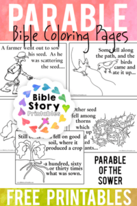 Parable of the Sower Bible Coloring Pages - Bible Story Printables