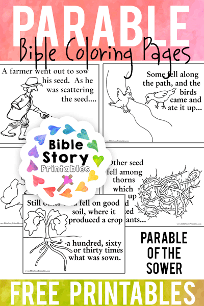 Parable of the Sower Bible Coloring Pages - Bible Story Printables