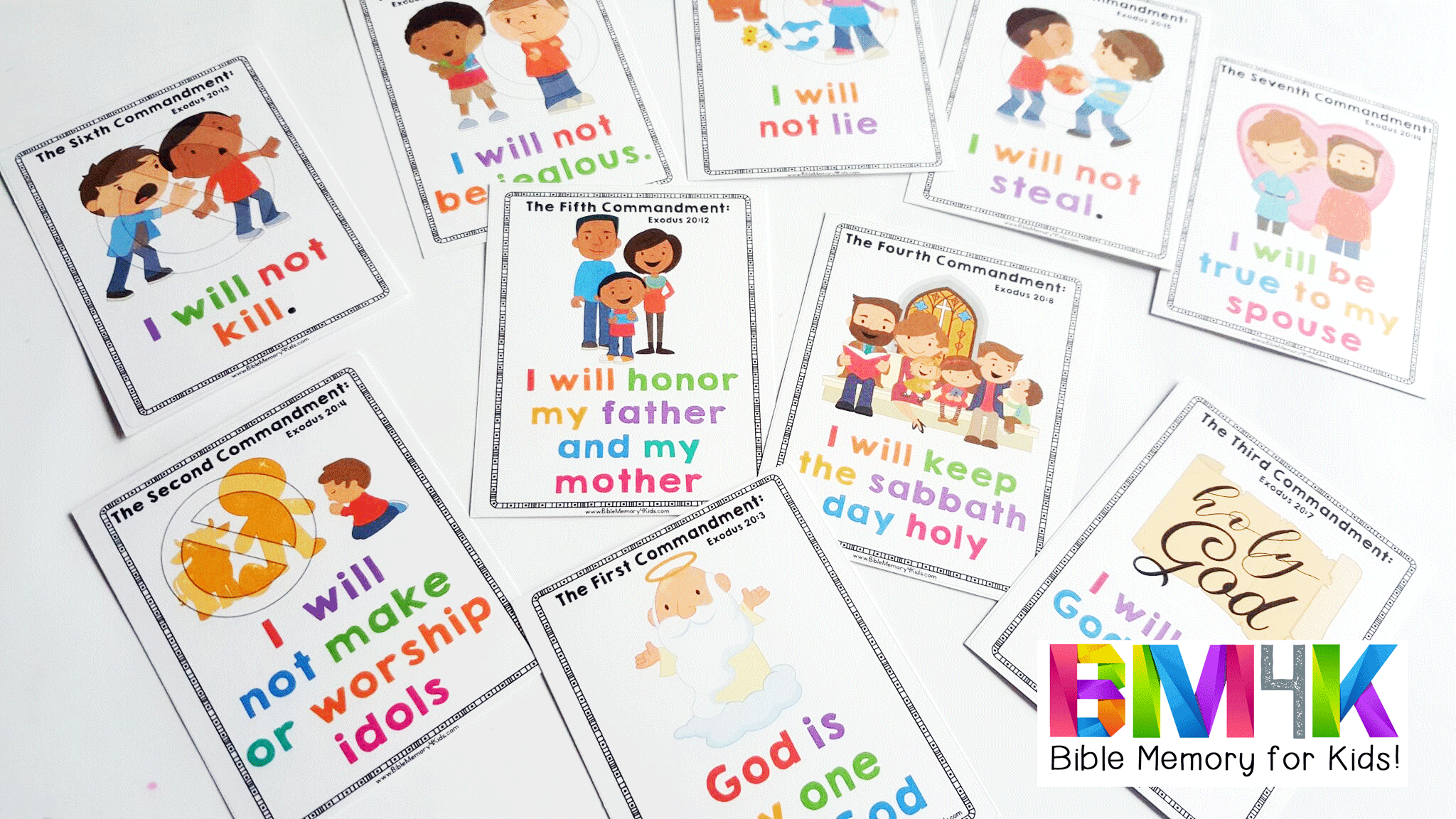 Ten Commandments Bible Craft - Bible Story Printables