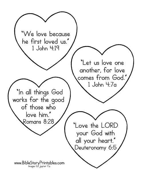 Valentine s Day Bible Verse Printables Bible Story Printables