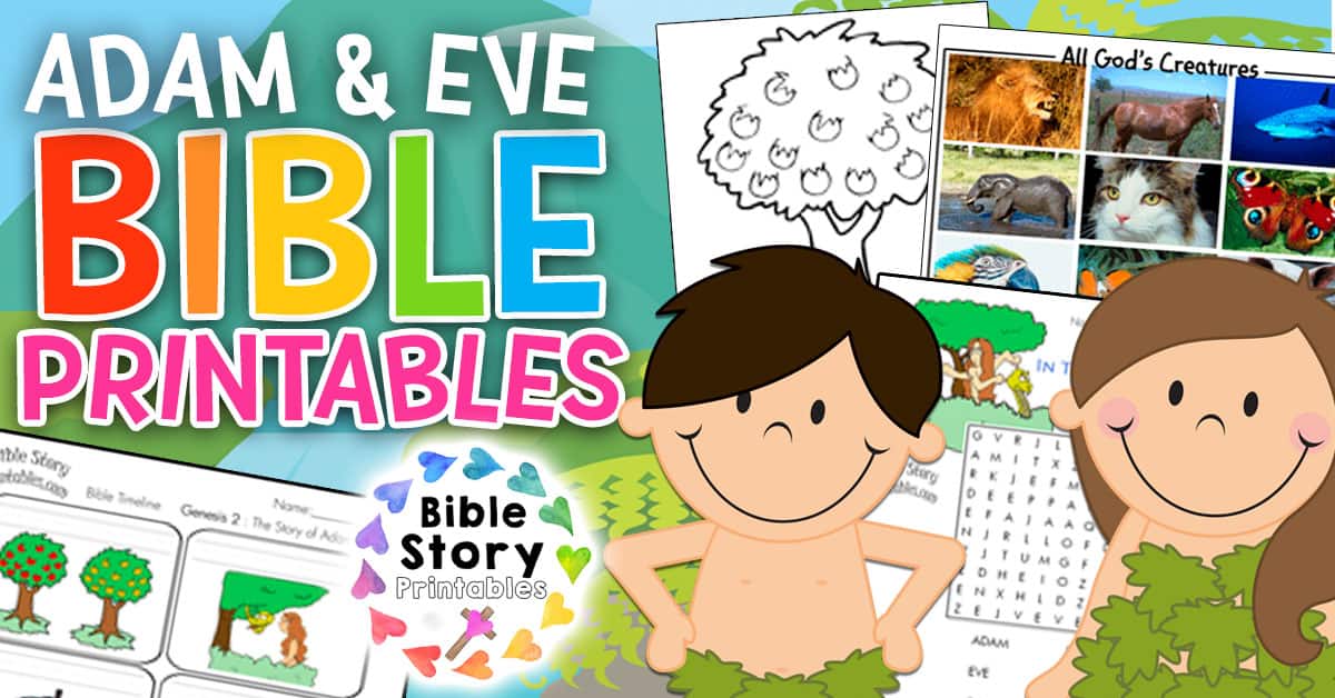 Adam Eve Coloring Pages Bible Story Printables
