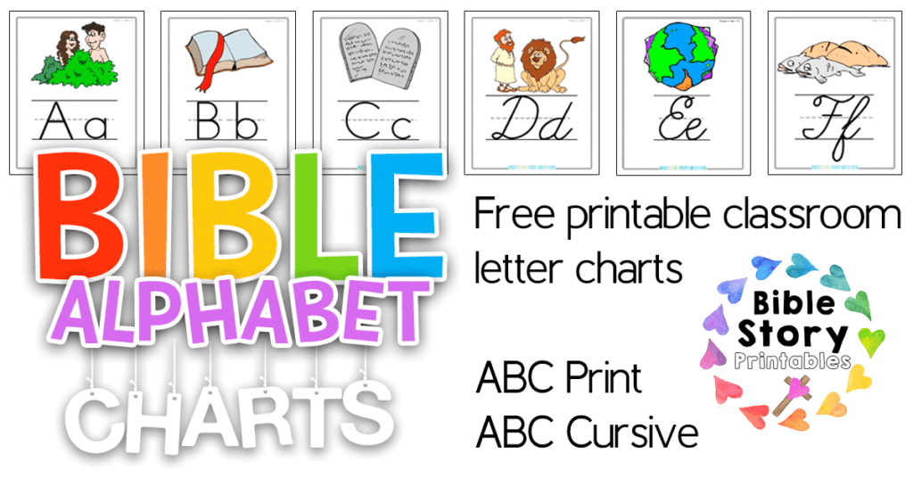 Free Printable Bible Alphabet Charts Print & Cursive