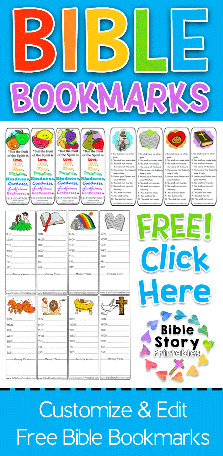Download Bible Bookmarks - Bible Story Printables