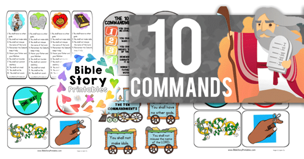 Ten Commandments Bible Craft - Bible Story Printables