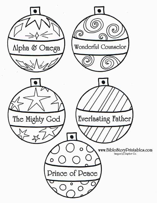 Free Printable Names Of Jesus Ornaments - FREE PRINTABLE TEMPLATES