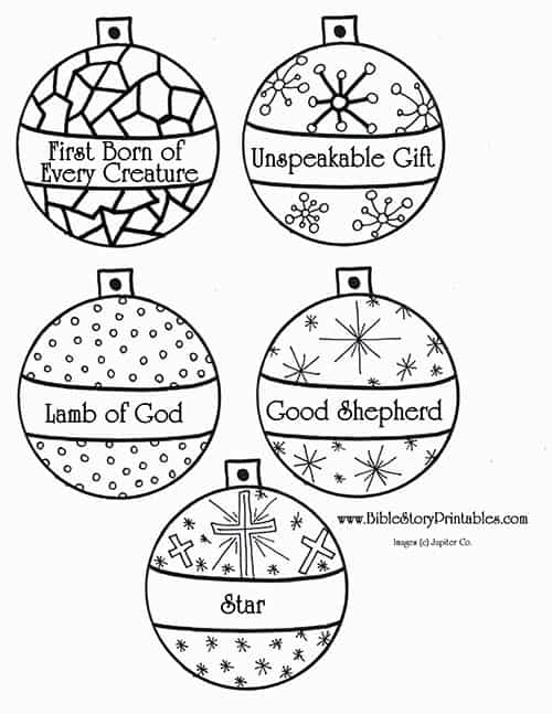 Names Of Jesus Advent Ornaments Bible Story Printables