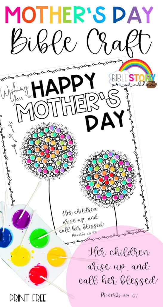 Mother's Day Bible Craft for Kids - Bible Story Printables