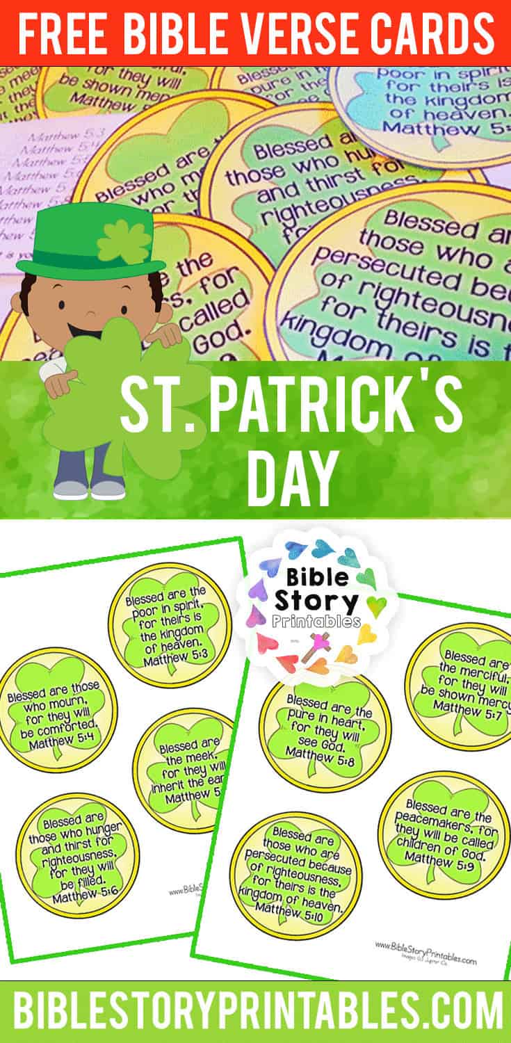 St Patrick s Day Bible Verse Cards Bible Story Printables