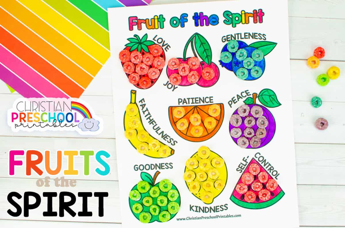 Fruits of the Spirit Bible Verses for Kids - Bible Story Printables