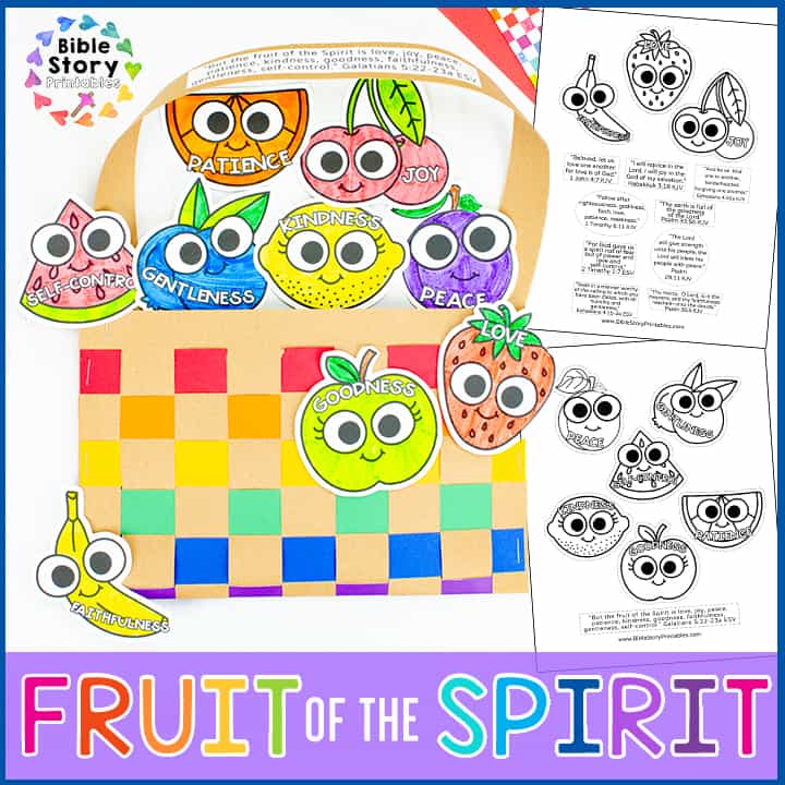 FruitoftheSpiritCraftWeaveBasketSquare - Bible Story Printables