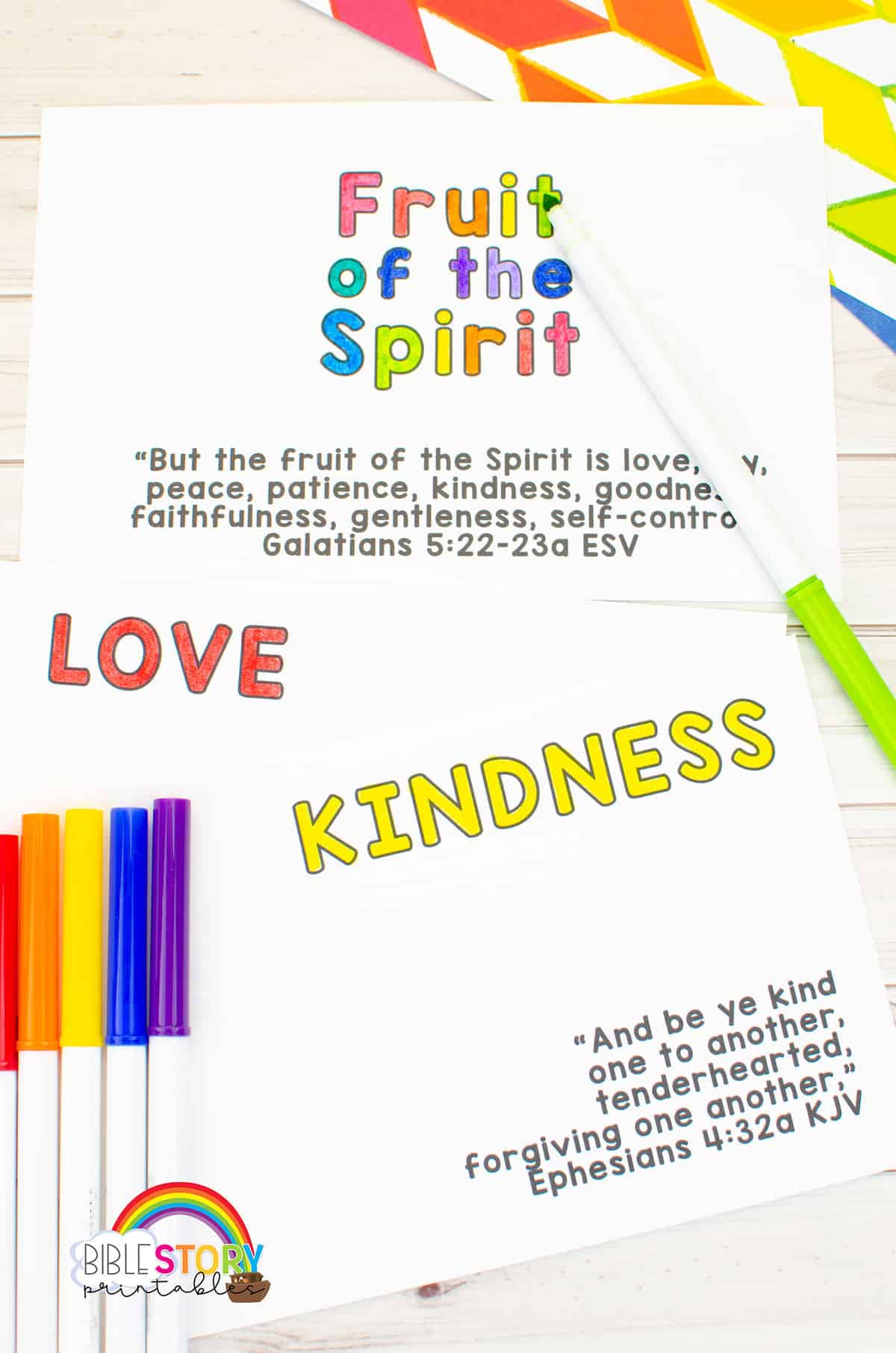 Fruit of the Spirit VBS Craft for Kids - Bible Story Printables