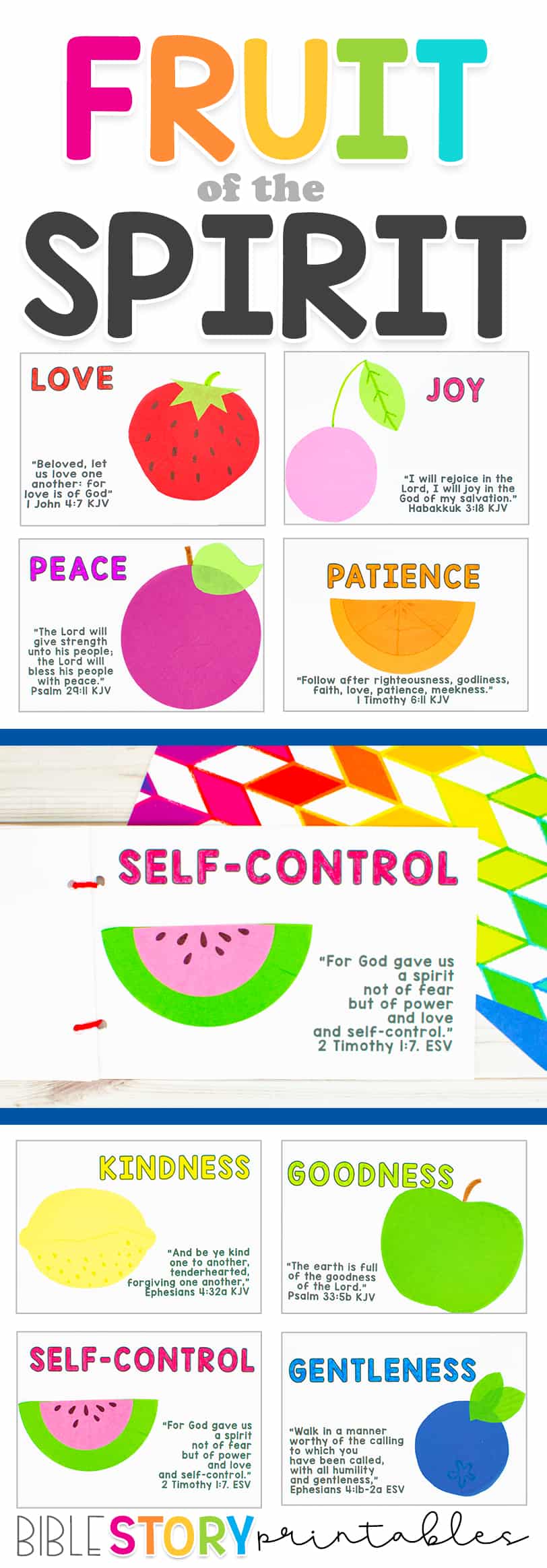 Fruit of the Spirit VBS Craft for Kids - Bible Story Printables