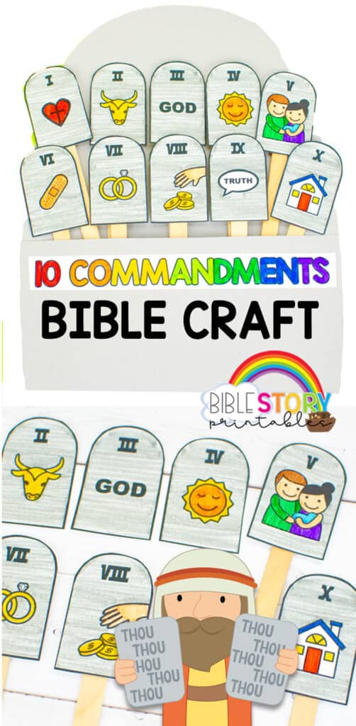 Ten Commandments Bible Craft - Bible Story Printables