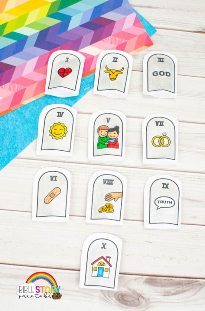 10 Commandments Craft - Bible Story Printables