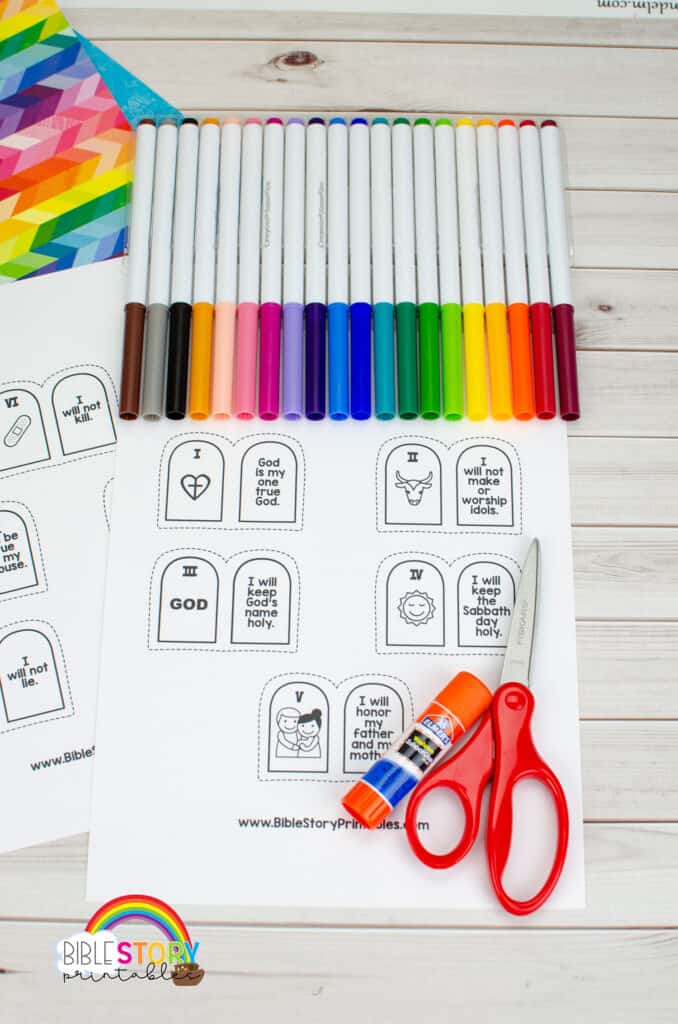 10 Commandments Craft - Bible Story Printables