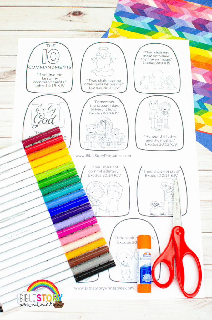 Printable 10 Commandments Craft