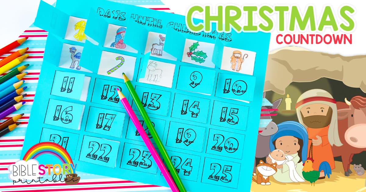 Christmas Countdown Calendar Bible Story Printables