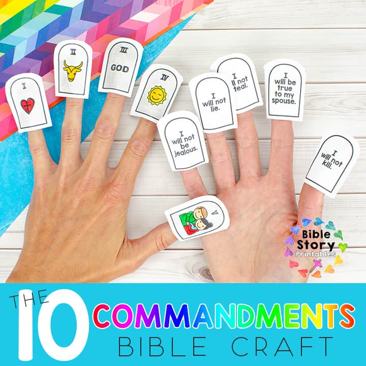 Ten Commandments Bible Craft - Bible Story Printables