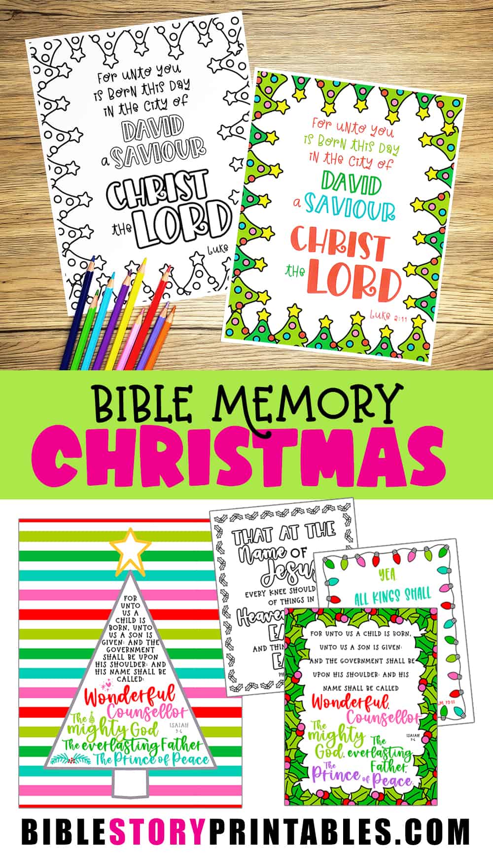 Christmas Bible Verses for Kids Bible Story Printables