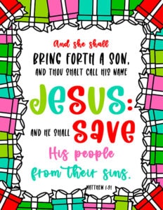 Christmas Bible Verses for Kids - Bible Story Printables