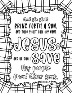 Christmas Bible Verses for Kids - Bible Story Printables