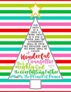 Christmas Bible Verses for Kids - Bible Story Printables