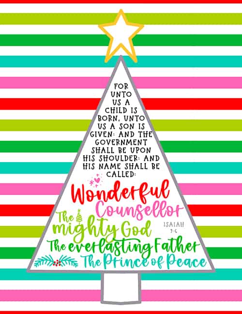 Christmas Bible Verses for Kids - Bible Story Printables