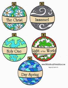 Names of Jesus Advent Ornaments - Bible Story Printables