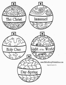 Names of Jesus Advent Ornaments - Bible Story Printables