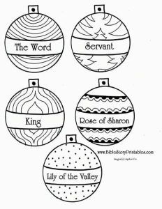 Names of Jesus Advent Ornaments - Bible Story Printables