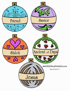 Names of Jesus Advent Ornaments - Bible Story Printables