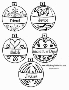 Names of Jesus Advent Ornaments - Bible Story Printables